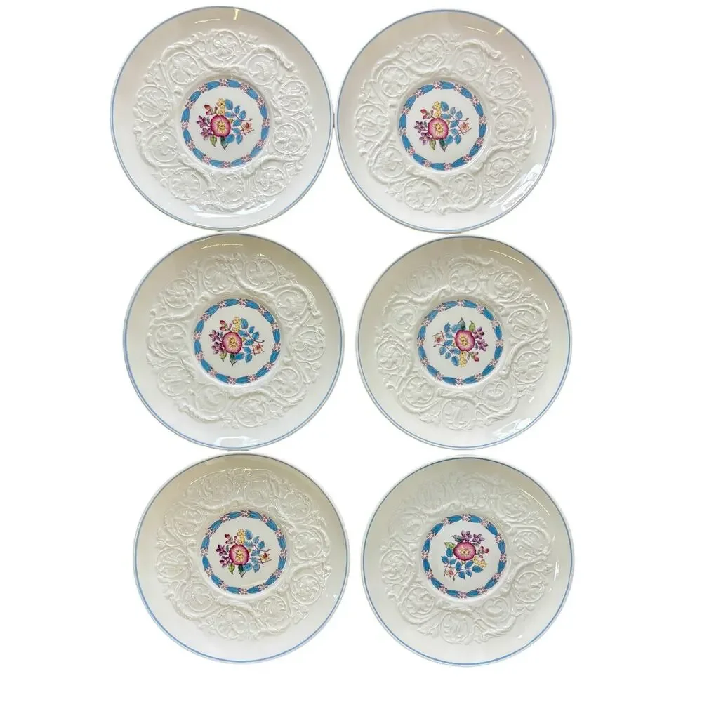 Wedgewood Patrician China Morning Glory Saucers for Cream Soup Bowls 7
